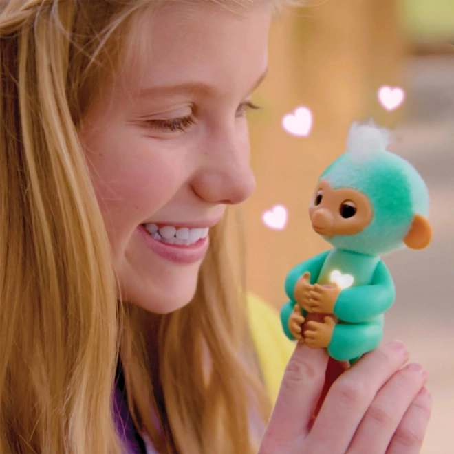 Interaktív Fingerlings Majom - Kék Leo