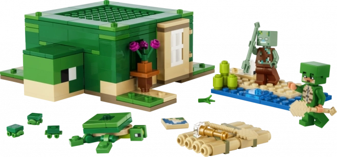 lego minecraft teknősbéka tengerparti ház