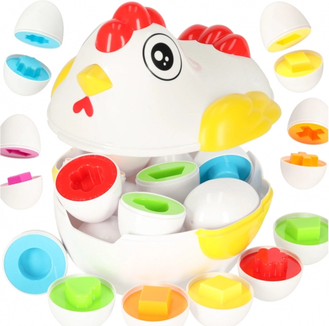 Oktató puzzle Tyúk tojáforma szorterrel