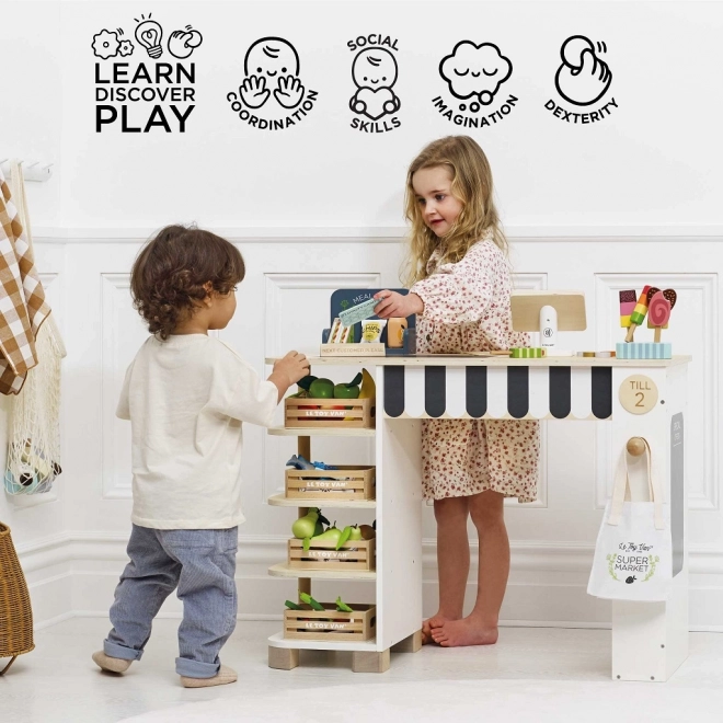 Le Toy Van eladó állvány pénztárgéppel és kiegészítőkkel