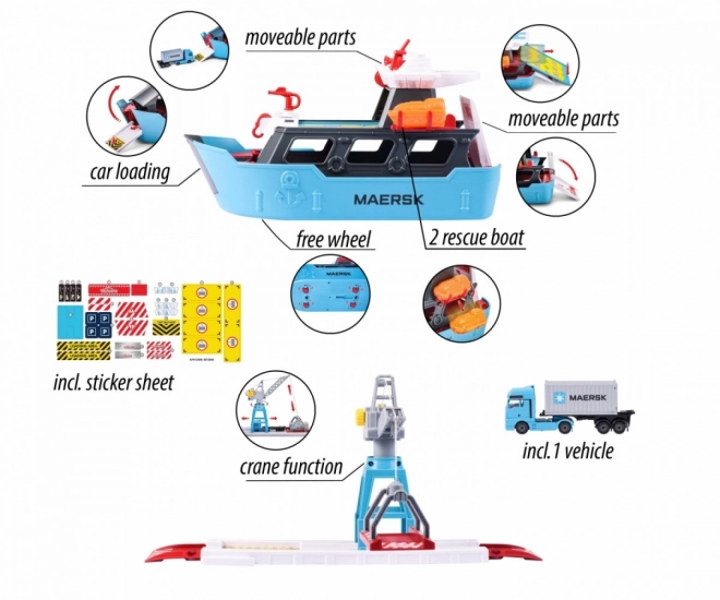 Majorette Maersk készlet és 1 jármű