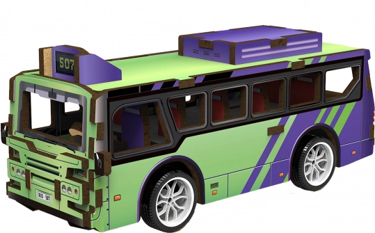 3D fa puzzle Busz
