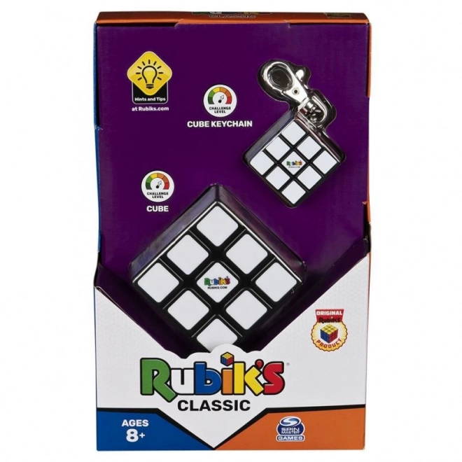 Rubik-kocka Klasszik 3x3 Szett + Kulcstartó