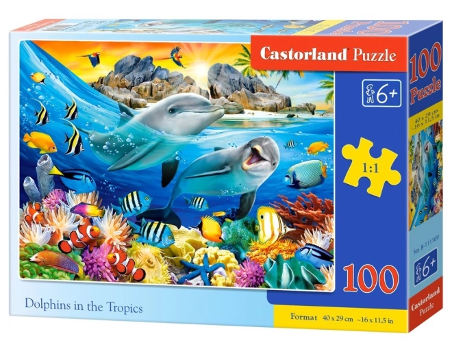 Delfinek a Trópusokon 100 darabos puzzle