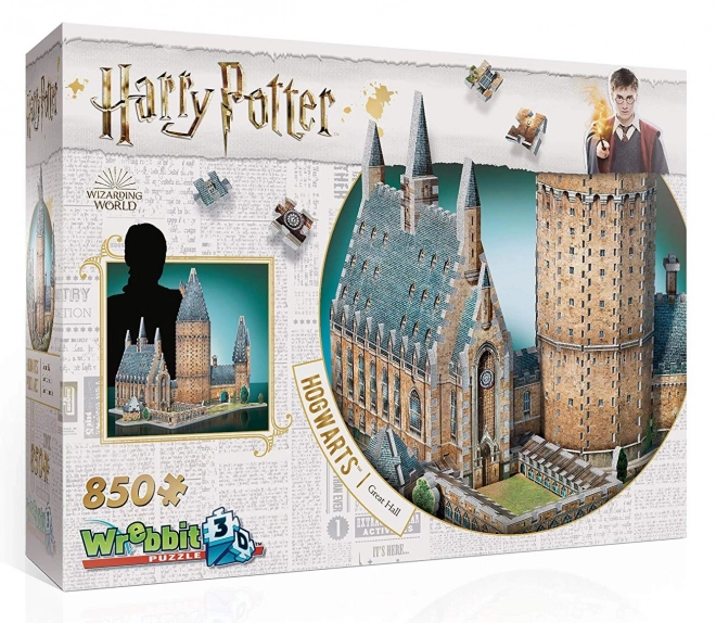 Harry Potter Roxfort nagyterme 3D puzzle, 850 darabos