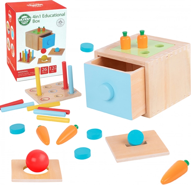 Woopie Green fa oktató fiókos rendező játék Montessori