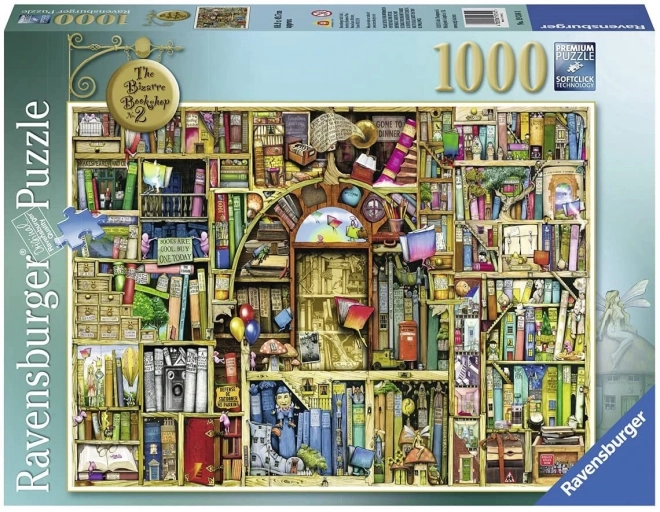 Ravensburger bizarr könyvtár puzzle, 1000 darabos