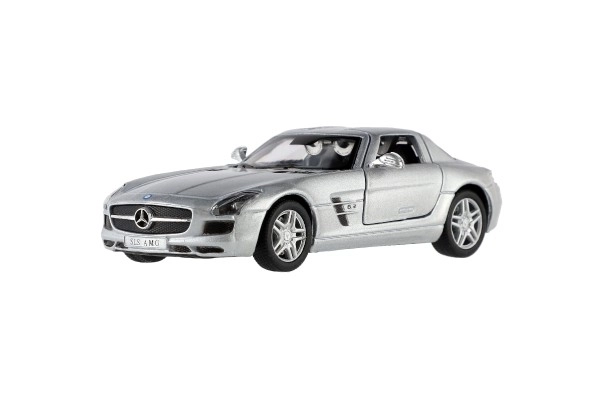 Visszahúzható Mercedes-Benz SLS AMG fémmodell autó