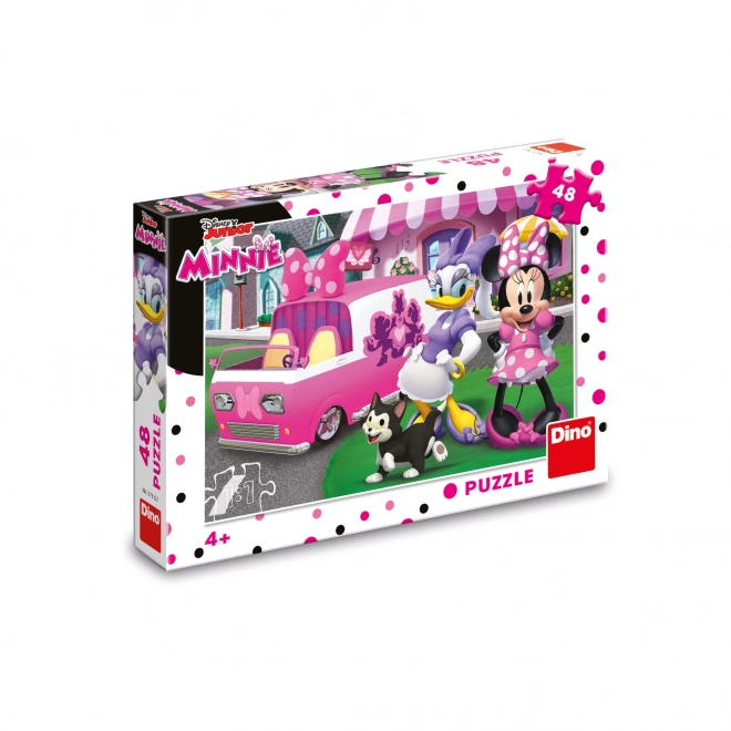 Dino minnie és daisy utazós puzzle 48 darabos