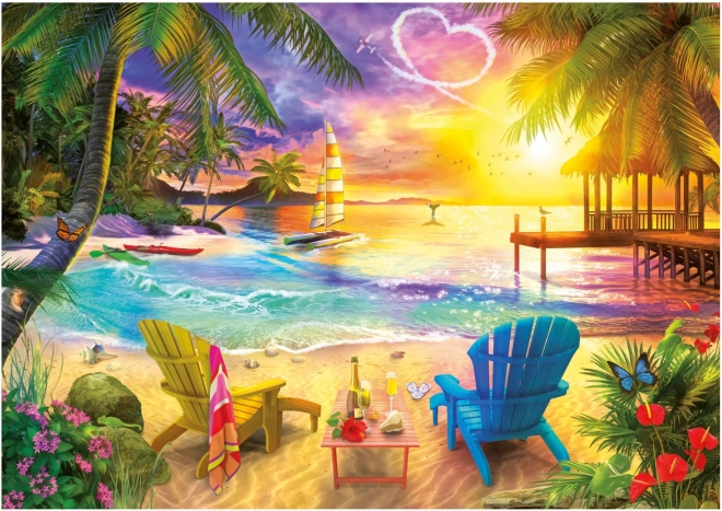 Educa Puzzle Szerelmesek strandja 1000 darab
