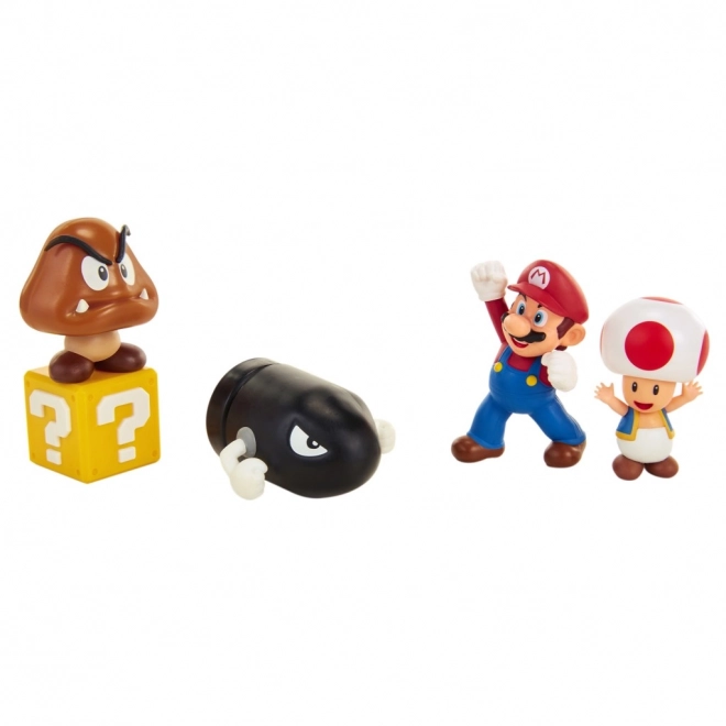 Super Mario figurák szett diorámával