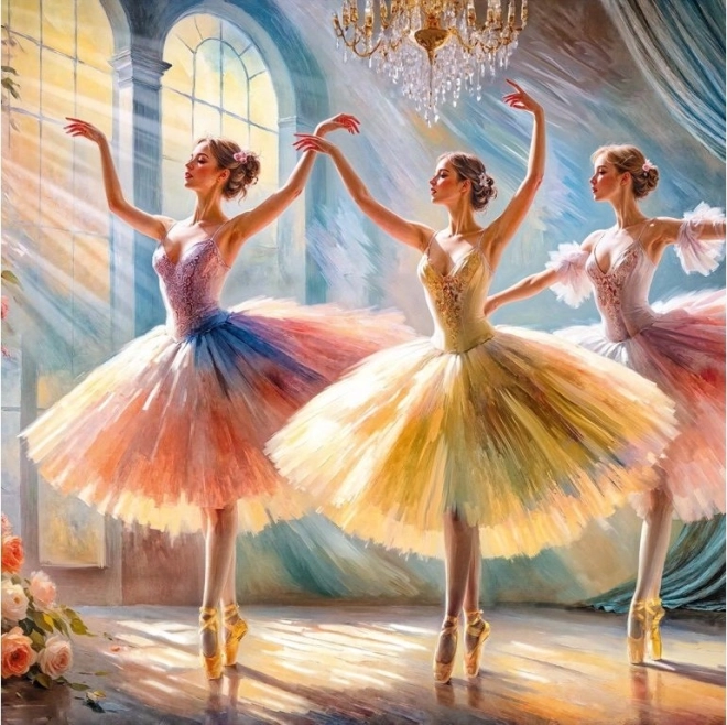 Puzzle Három balerina 1000 darab