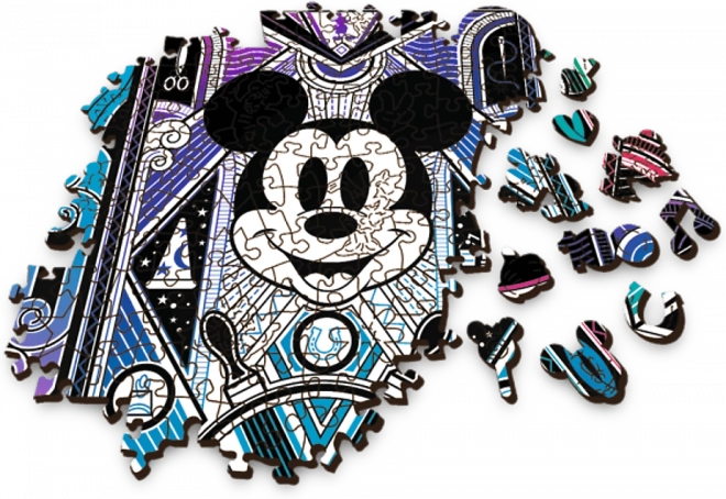 Mickey egér és Minnie fa puzzle - TREFL Wood Craft Origin, 501 darab