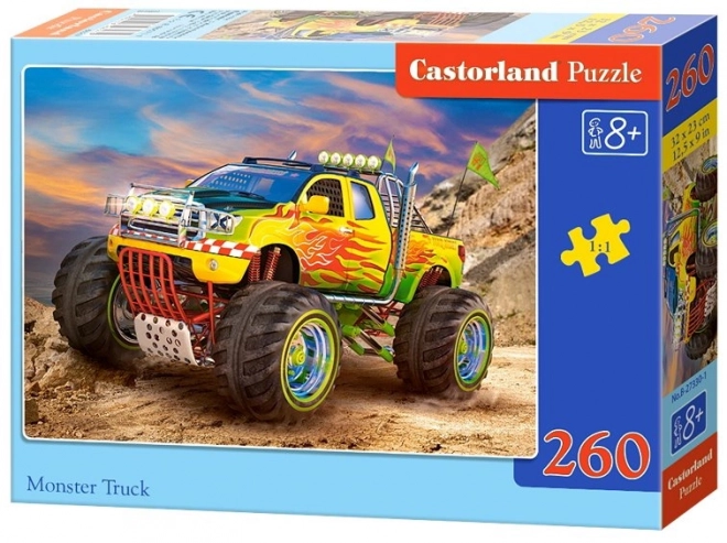 színes monster truck puzzle 260 darabos