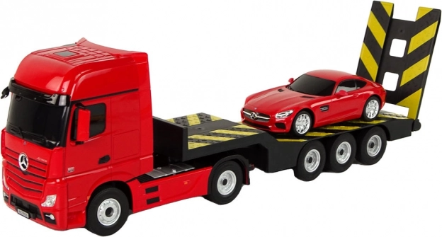 R/C Mercedes-Benz autó trélerrel - piros