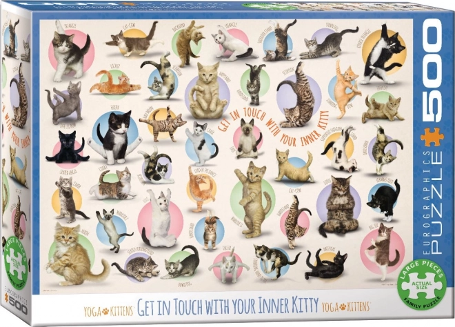 Macska jóga XL puzzle 500 darabos