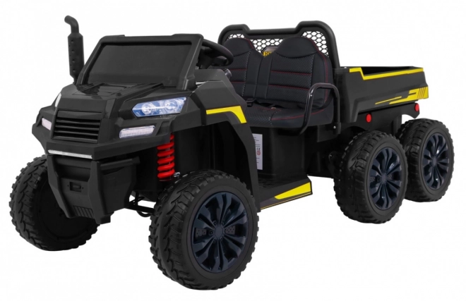 Auto Farmer Truck pro 2 gyerek Black + 4x4 hajtás + Távirányító + Billenőplató + Audio LED