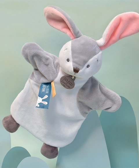 Doudou plüss nyuszi báb 25 cm