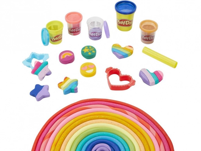 Play-Doh csillámos gyurma színek és formák