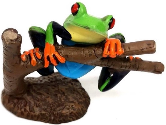 Vörösszemű levelibéka figura 8 cm