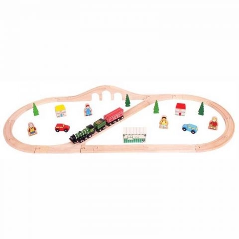 Bigjigs Rail repülő skót fa vonatkészlet