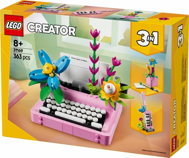 Virágokkal díszített írógép - LEGO Creator 3 az 1-ben