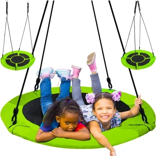 Függő hinta „gólyafészek” 120 cm zöld–fekete