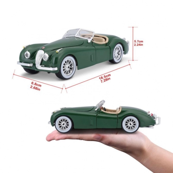 Jaguar XK 120 Roadster modellautó 1951 - zöld