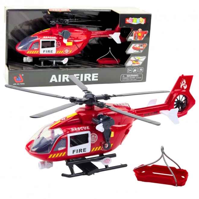 Mentőhelikopter világítással és hanghatásokkal