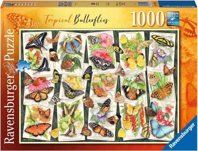 Ravensburger trópusi lepkék puzzle 1000 darabos