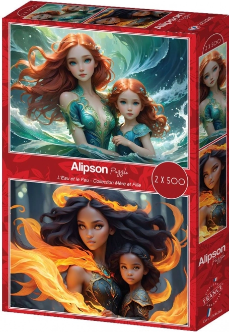 ALIPSON Puzzle Anya és Lánya: Víz és Tűz 2x500 darab