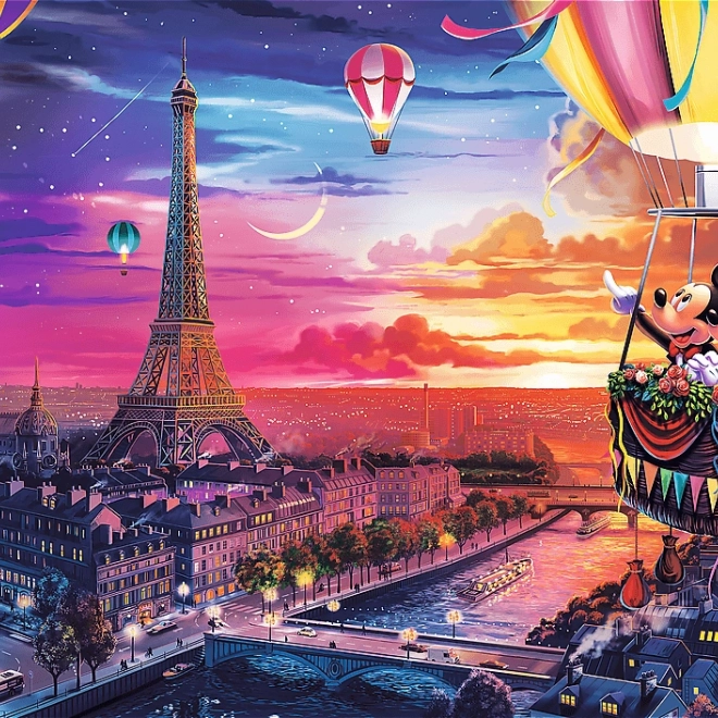 TREFL Puzzle – Mickey és Minnie Párizsban, 1000 darab