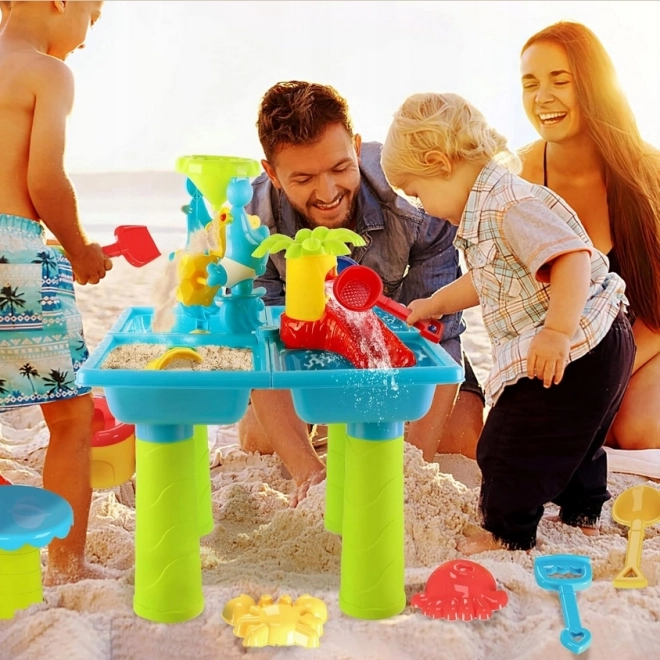 Woopie asztali vízi játék 2 az 1-ben homokozóval és székkel XL Aquapark