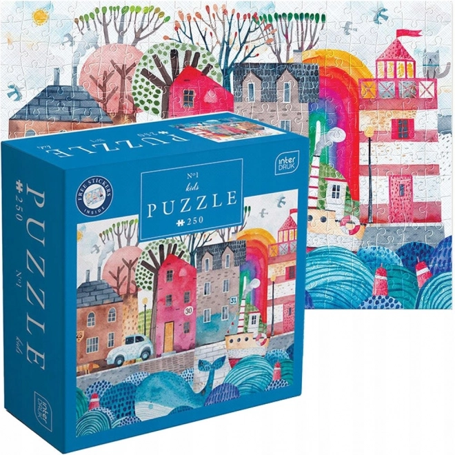 Kikötő Puzzle Kirakós 250 Darabból Matricákkal