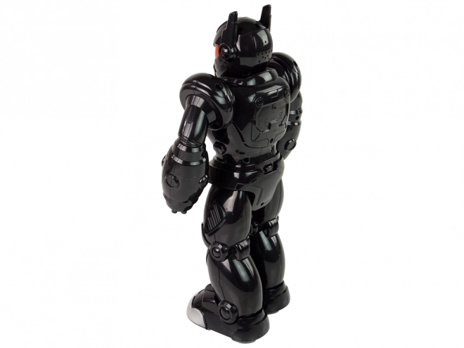 Interaktív robot hanggal és fénnyel fekete
