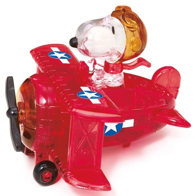 3D kristály puzzle Snoopy repülő ász