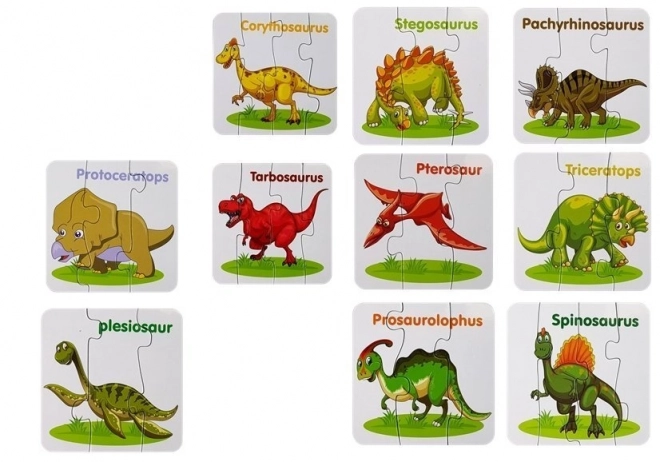 oktató dinoszaurusz puzzle angol nyelven