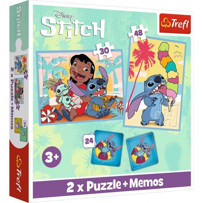 Puzzle és memóriajáték Lilo és Stitch