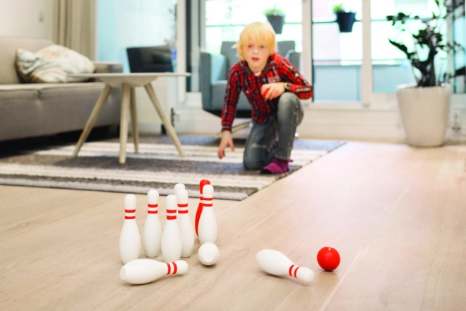 Piros és fehér bowling készlet