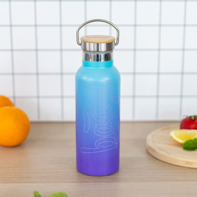 Termosz bambusz fedéllel BAAGL Gradiens kék-lila 500 ml