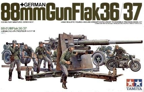 Német 88 mm-es Flak 36/37 löveg modellkészlet