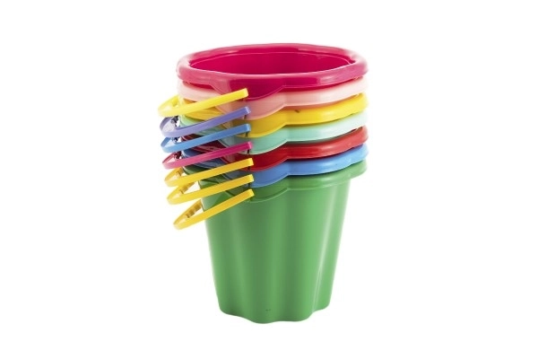Műanyag homokvödör 19cm vegyes 4 szín 12h+