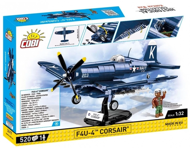 koreai háborús Vought F4U-4 Corsair repülőgép modell 1:32 méretarányú