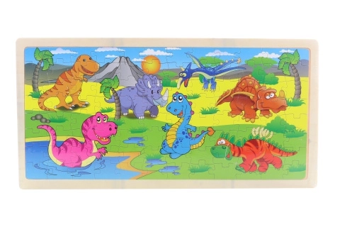 Fa puzzle dino 96 darabból
