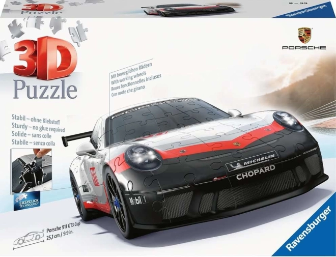 3d puzzle autók porsche 911 gt3 cup