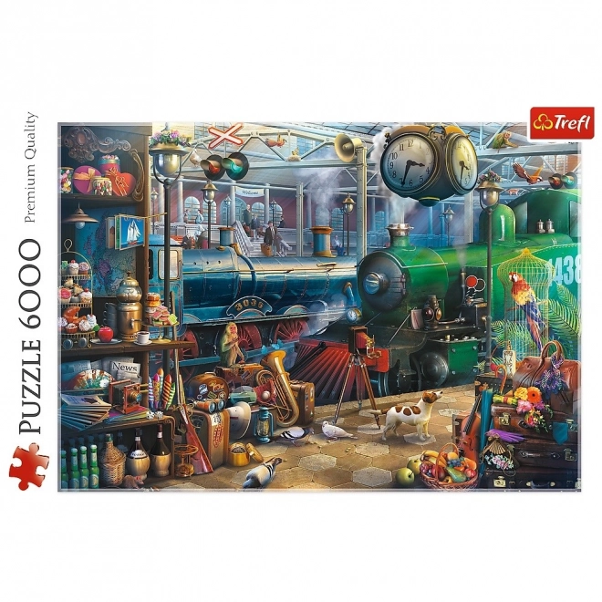 Klasszikus vasútállomás puzzle 6000 darabos készlet