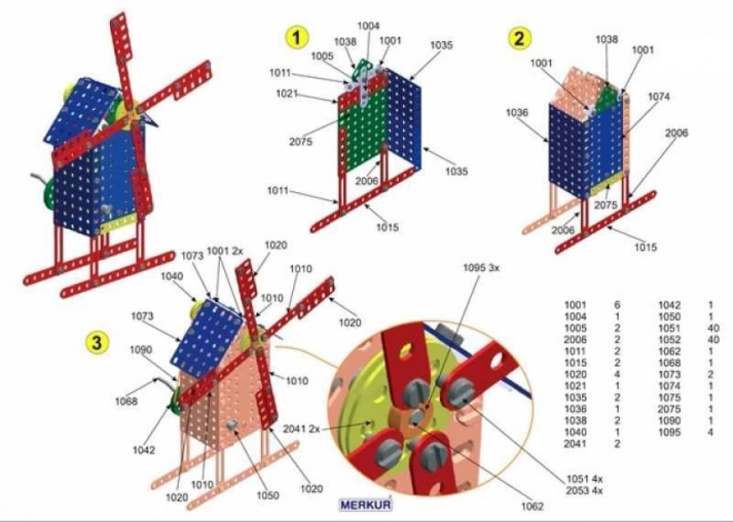 Merkur építőjáték 30 modellel