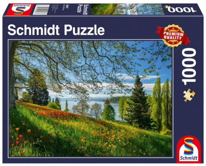 Schmidt puzzle virágzó tulipánok Mainau szigetén 1000 darabos