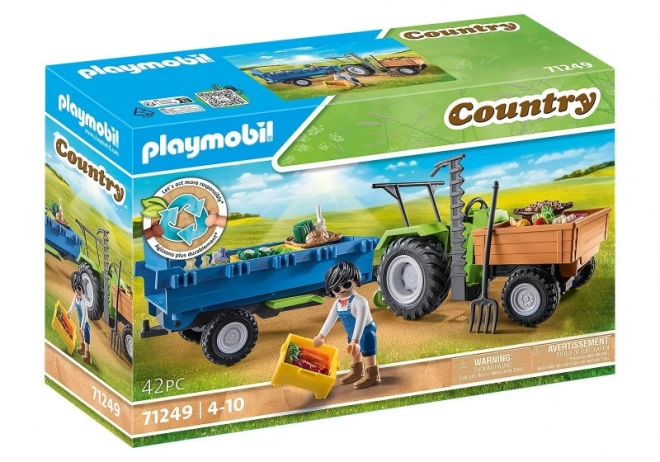 Traktor utánfutóval PLAYMOBIL