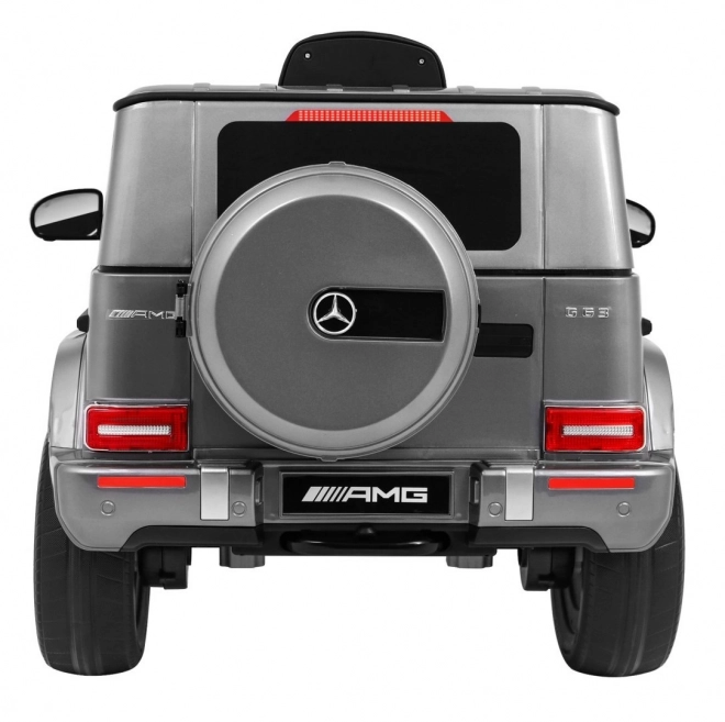 Mercedes AMG G63 gyermekeknek Ezüst festék + távirányító + MP3 LED + lassú indítás + EVA + övek